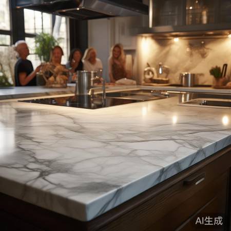 集成灶大理石台面,自然舒适