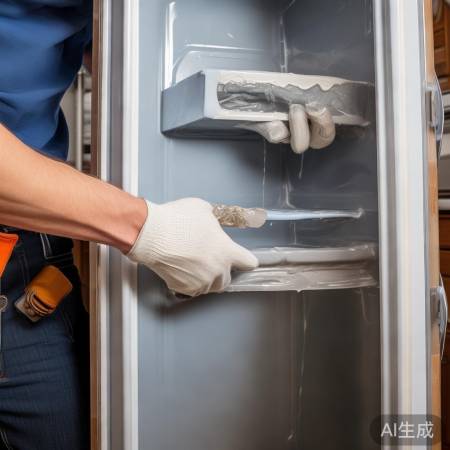 冰箱密封条安装完毕