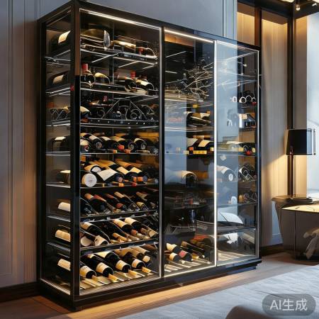 玻璃酒柜,艺术酒品展示柜