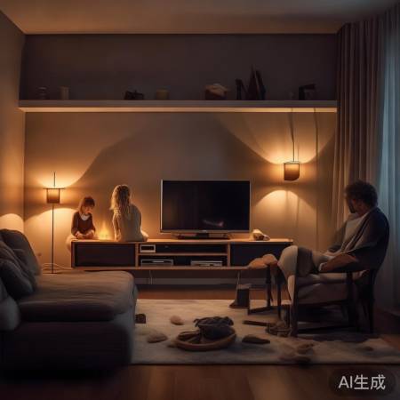 温馨照明，温暖客厅