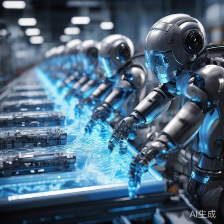 机器人精准组装，效率高