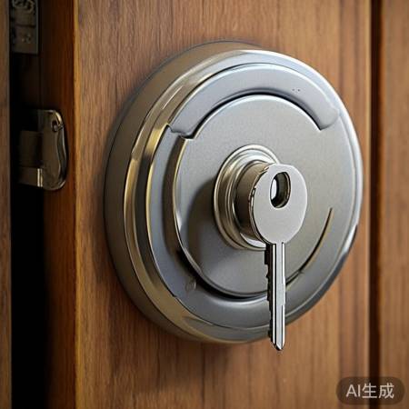 C级锁芯月牙形，钥匙单面多孔