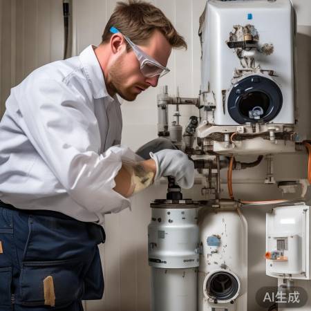 关闭进水阀，排空膨胀水箱