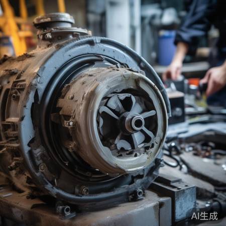 水泵电机损坏,换新即可。