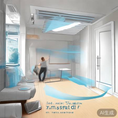 调整风口，风从门口吹向房间