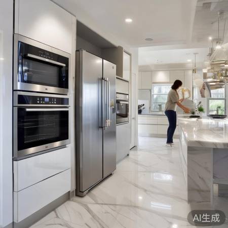 一体化厨房，省空间美如画