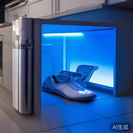 紫外线消毒,鞋子需充分接触