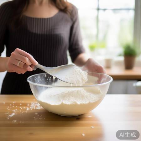 蛋糕糊翻拌均匀