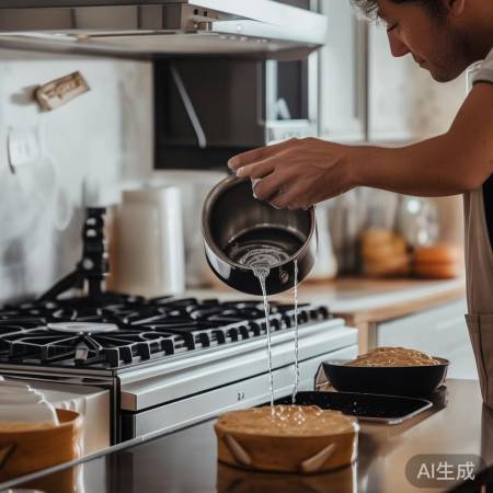 远离油烟机倒水