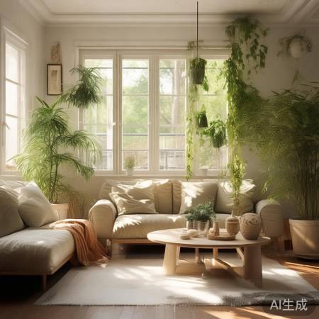 家居通风、布局合理、绿植点缀