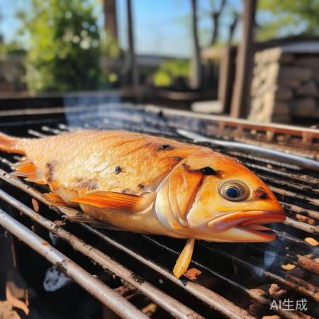 烤鱼20分钟,牙签试熟