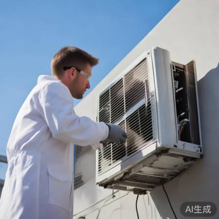 拆螺丝取外机,小心搬动