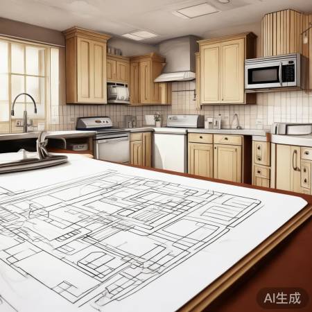 厨房布局图定位插座