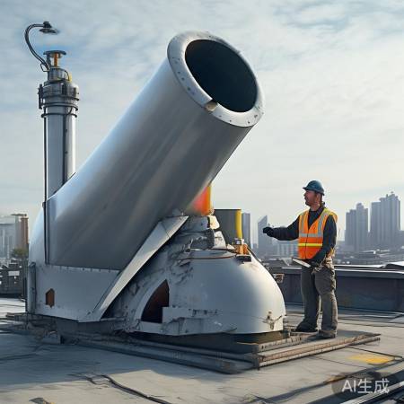 烟筒倾斜，利于排气