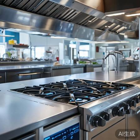 商用灶具易清洁，省心又省力